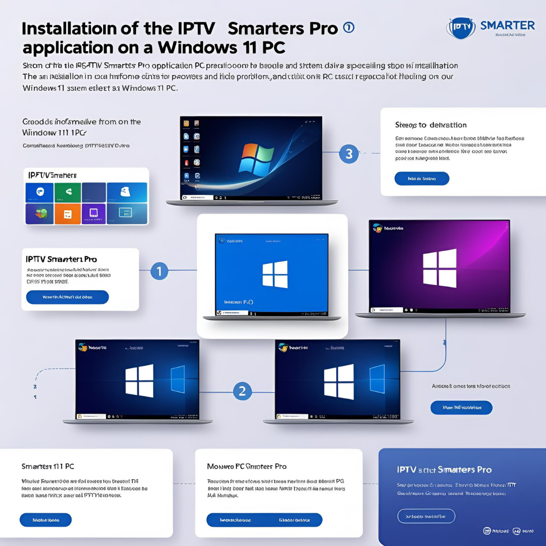 Step-by-step installation of the IPTV Smarters Pro application on a Windows 11 PC